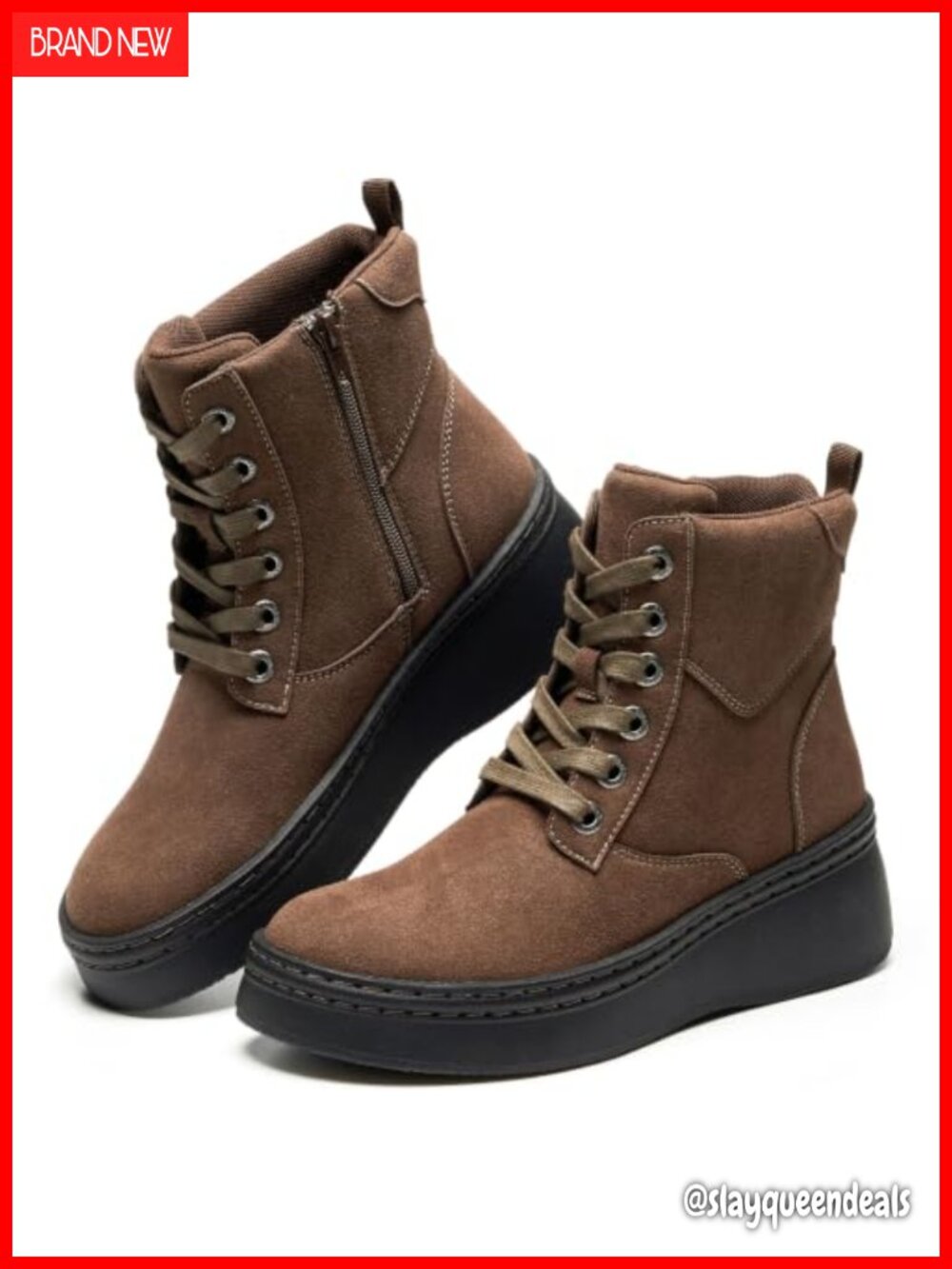 Platform Ankle Boots Women Genuine Leather Comfort